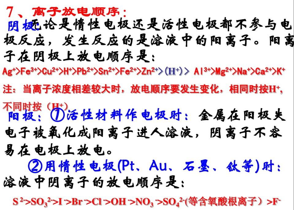 电解技术基础知识,电解池口诀顺口溜
