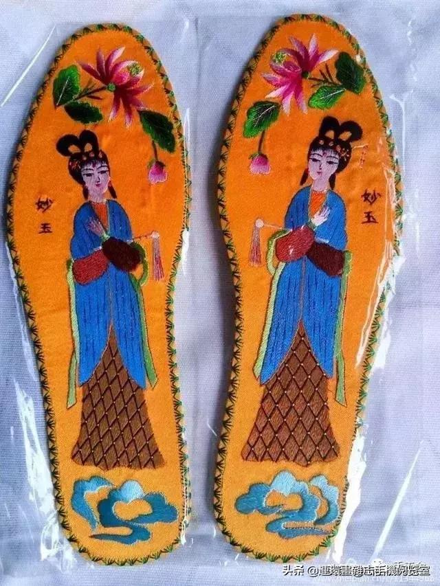 鞋垫绣花制作教程全过程,陕北民间纯手工鞋垫绣花