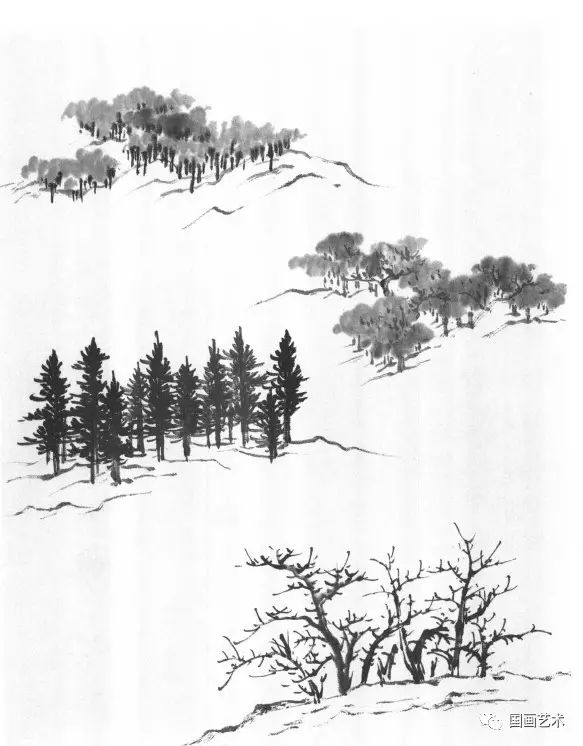 山水画基础技法山石教材,宋元国画山水画基础技法详解