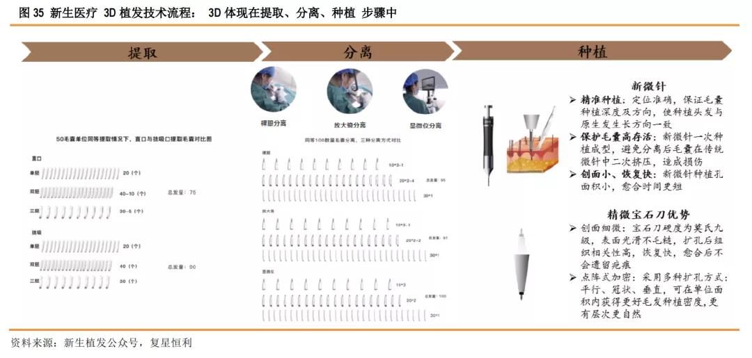 星研究,医疗美容植发四大龙头