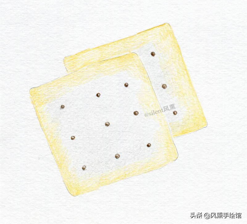 彩铅画小饼干教程,彩铅画渣教程