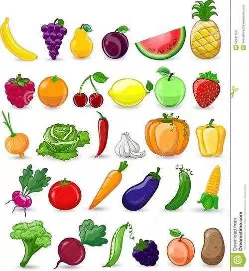 各类蔬菜、水果的营养价值