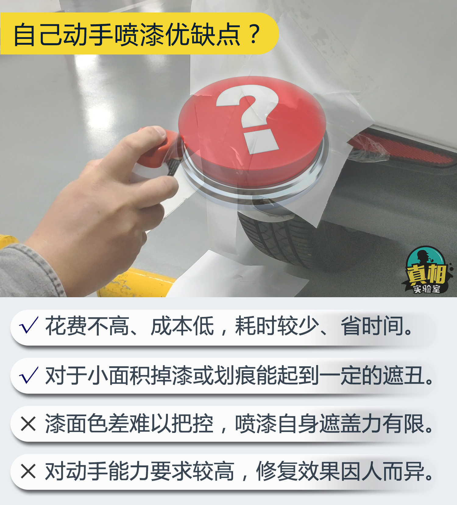 自己动手补漆神器,修理店的局部补漆靠谱吗