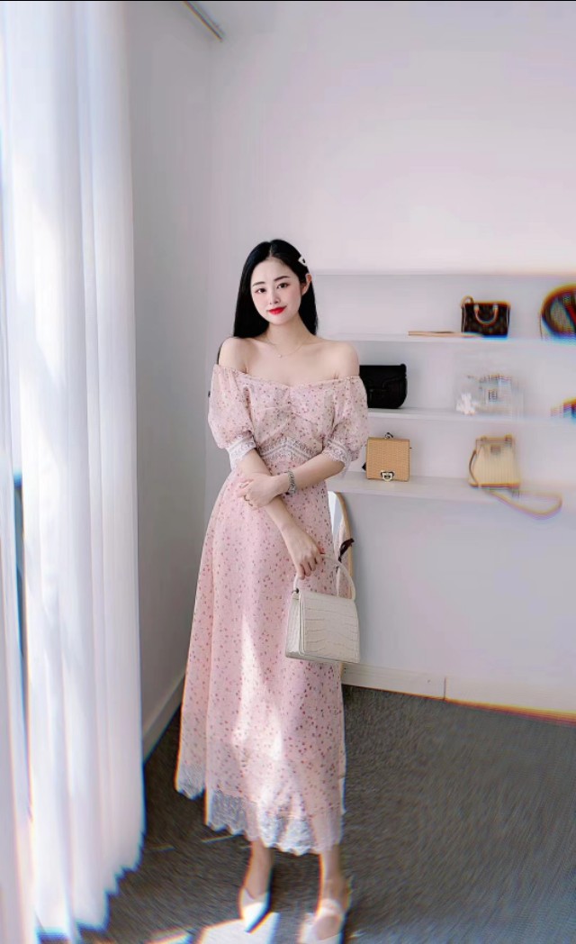 小个子偏瘦韩版气质夏季拼接裙,夏季v领黄色宽松韩版裙