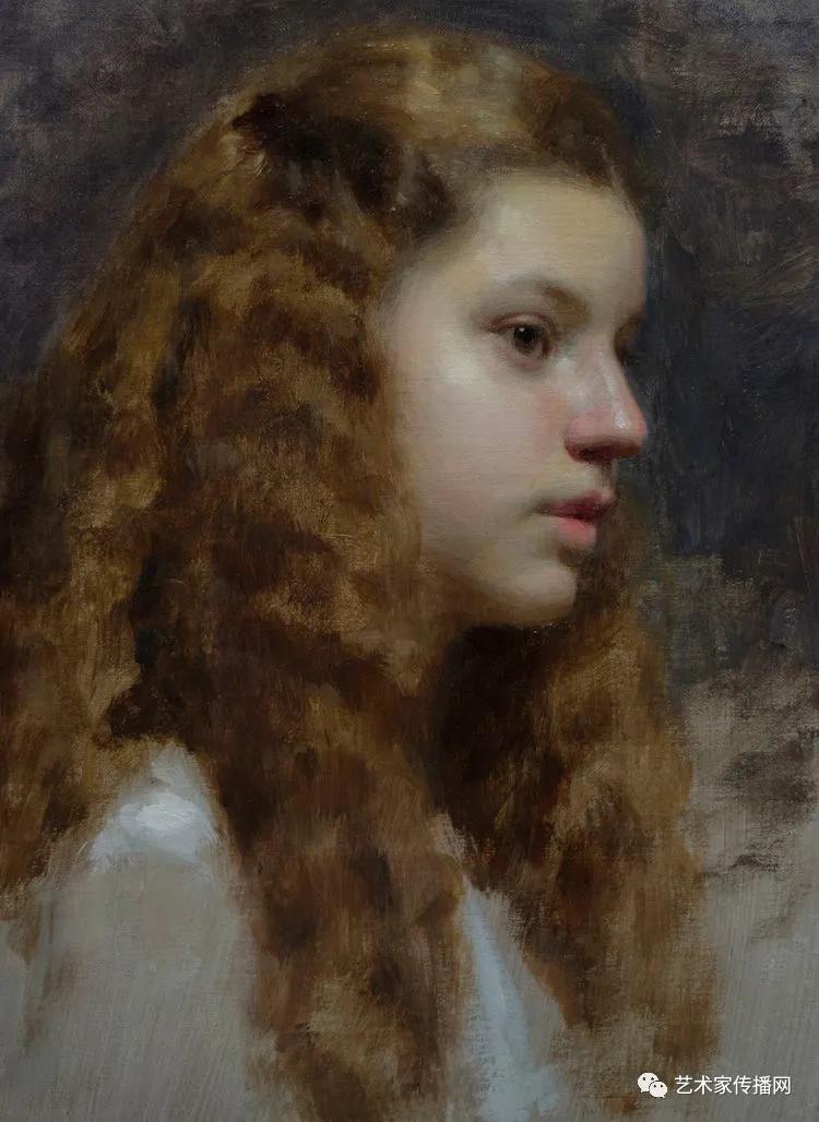 美国写实油画大师作品欣赏,写实油画中国女肖像脸部调色技巧
