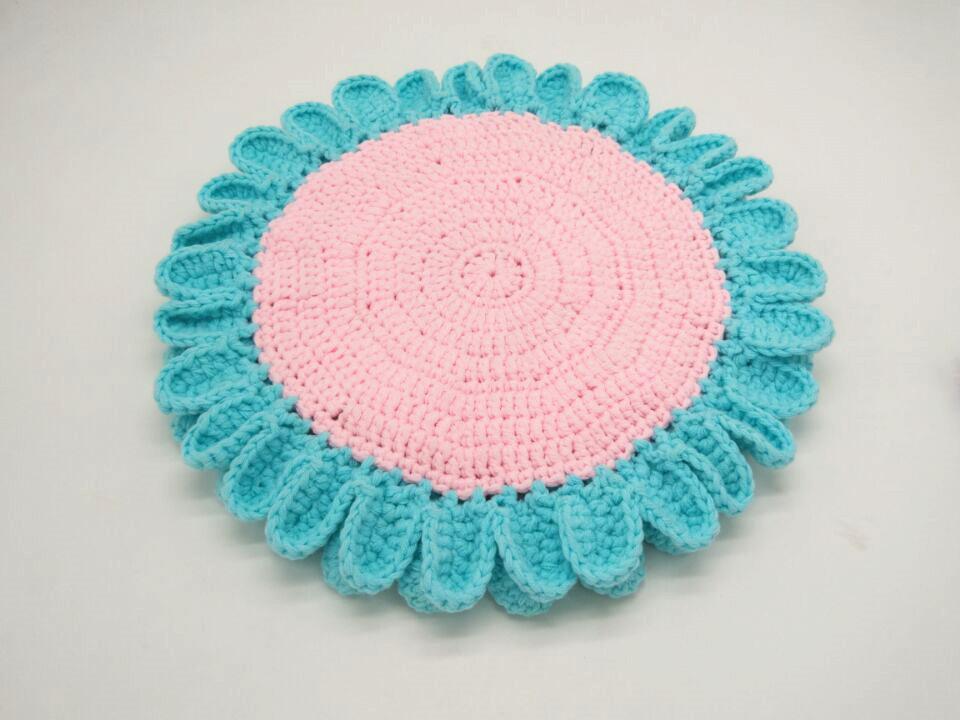 手工钩针钩花坐垫,手工钩针花样大全钩坐垫