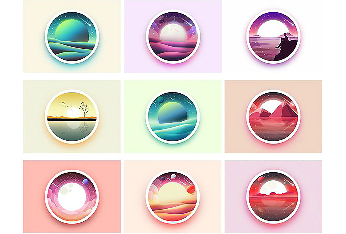 ai绘制梦幻星球,ai教程制作几何图