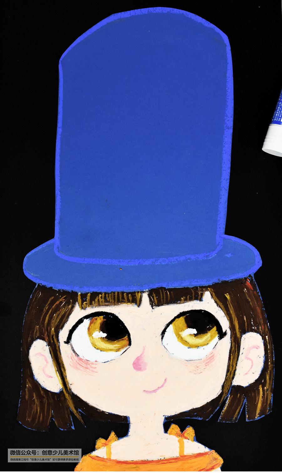 儿童创意画漂亮的帽子,方形帽子怎么画儿童画