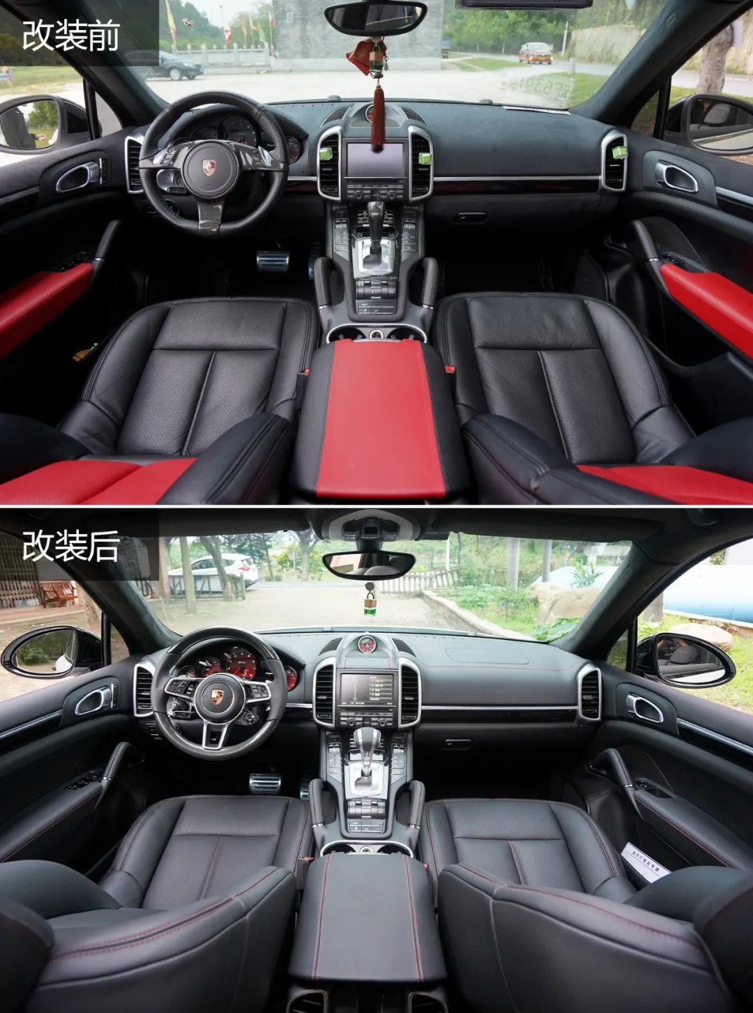 13年卡宴翻新后黑色外观,13年保时捷卡宴翻新