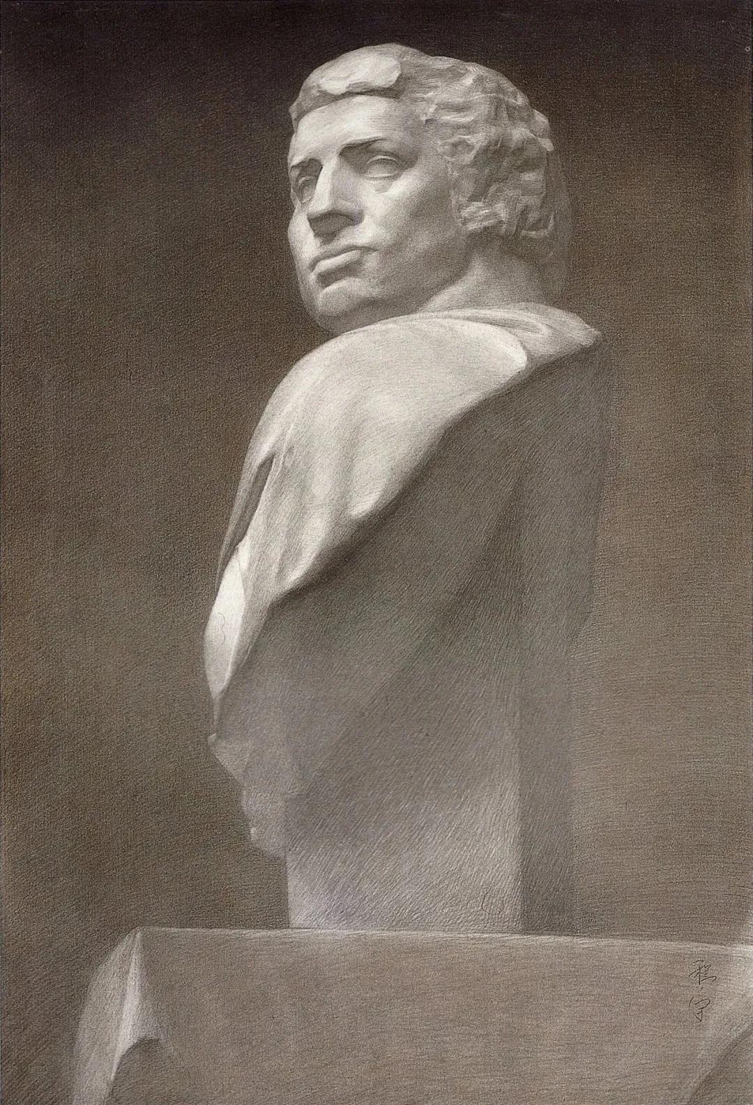 素描石膏像大师作品,石膏像名师