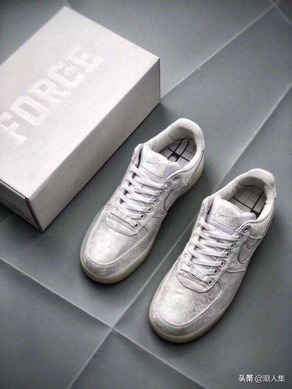 陈冠希丝绸鞋子aj1,af1陈冠希联名蓝丝绸