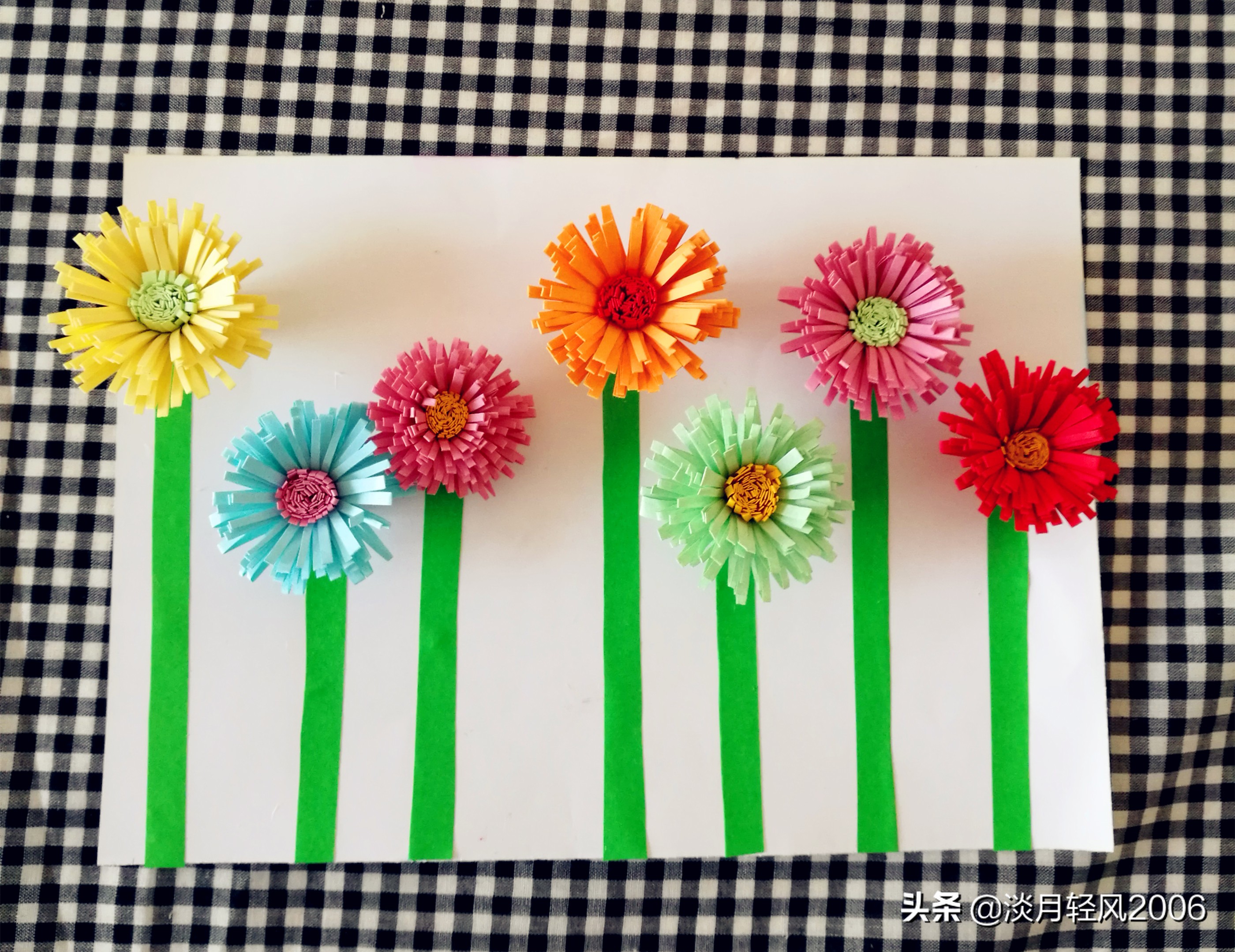 卡纸手工制作小花园,卡纸创意手工制作大全花卉