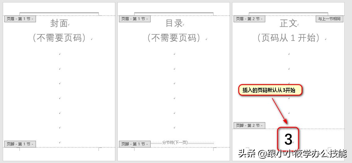 Word文档如何从任意页开始设置页码？这是一篇即学即用的教程