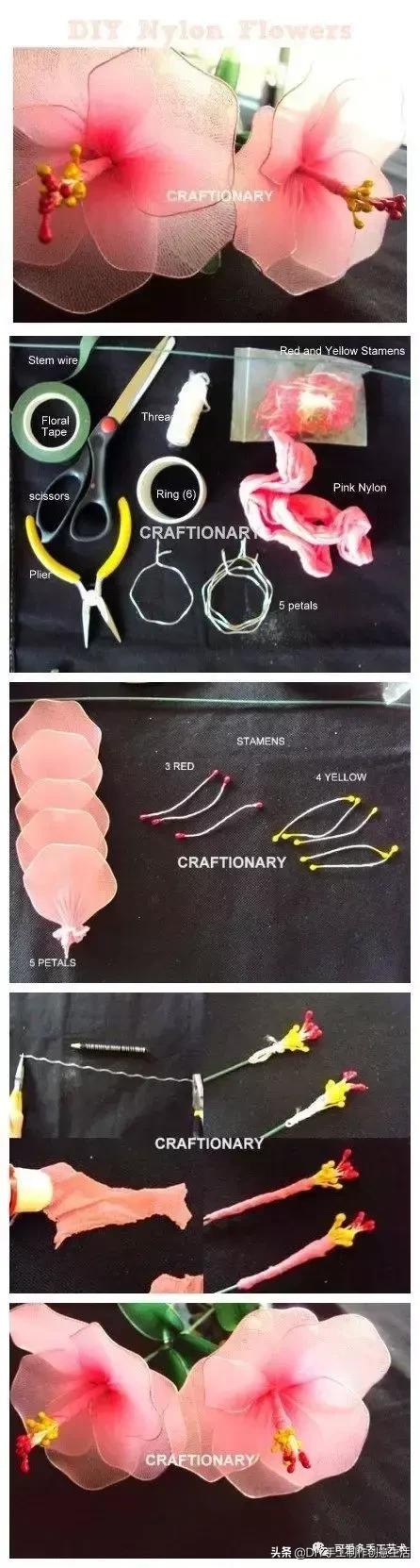 把彩色的*袜丝**套在铁圈上，最后竟然变得这么美（附教程）