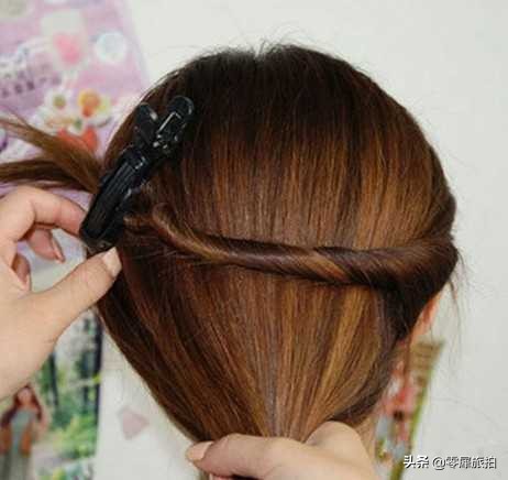 最简单的韩式盘发,韩式马尾盘发简单好看教程发量少