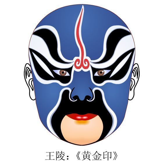 戏曲人物脸谱儿童画,自己创作的戏曲脸谱