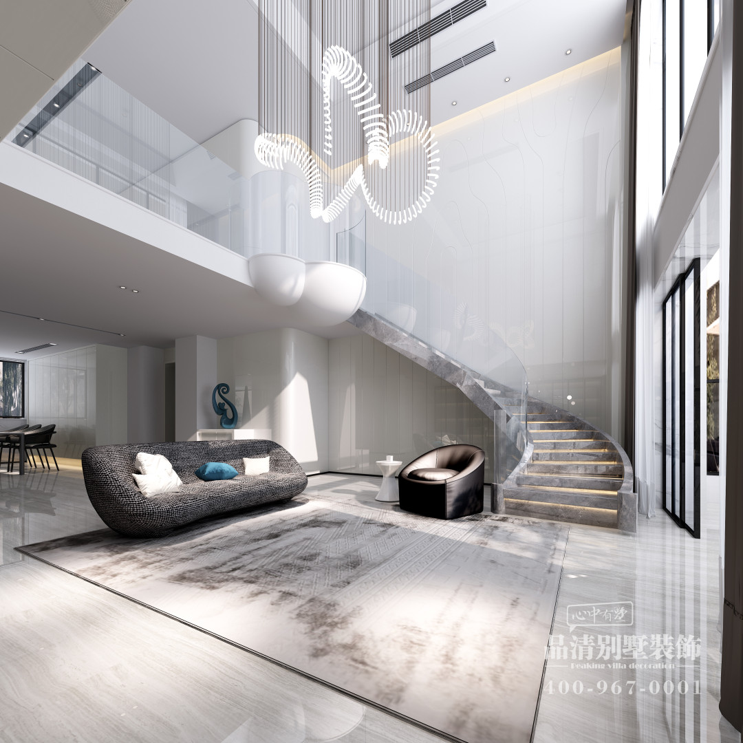 常州别墅简约设计装修,江苏别墅装修轻奢现代