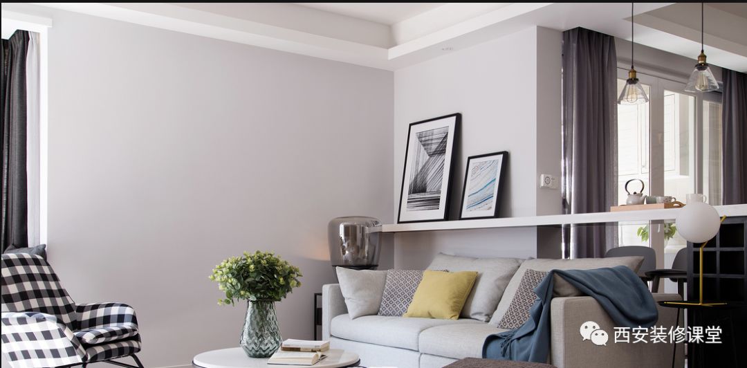 简单电视墙加柜子,沙发墙隔板