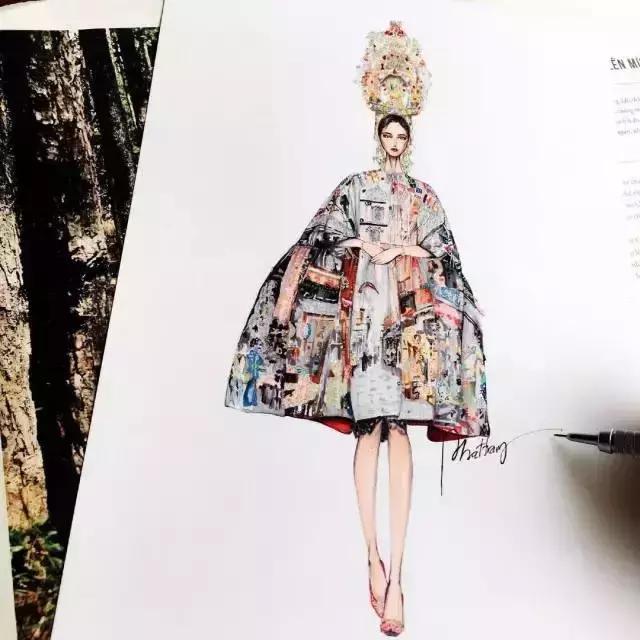 手绘时装插画,时尚插画手绘简单又漂亮