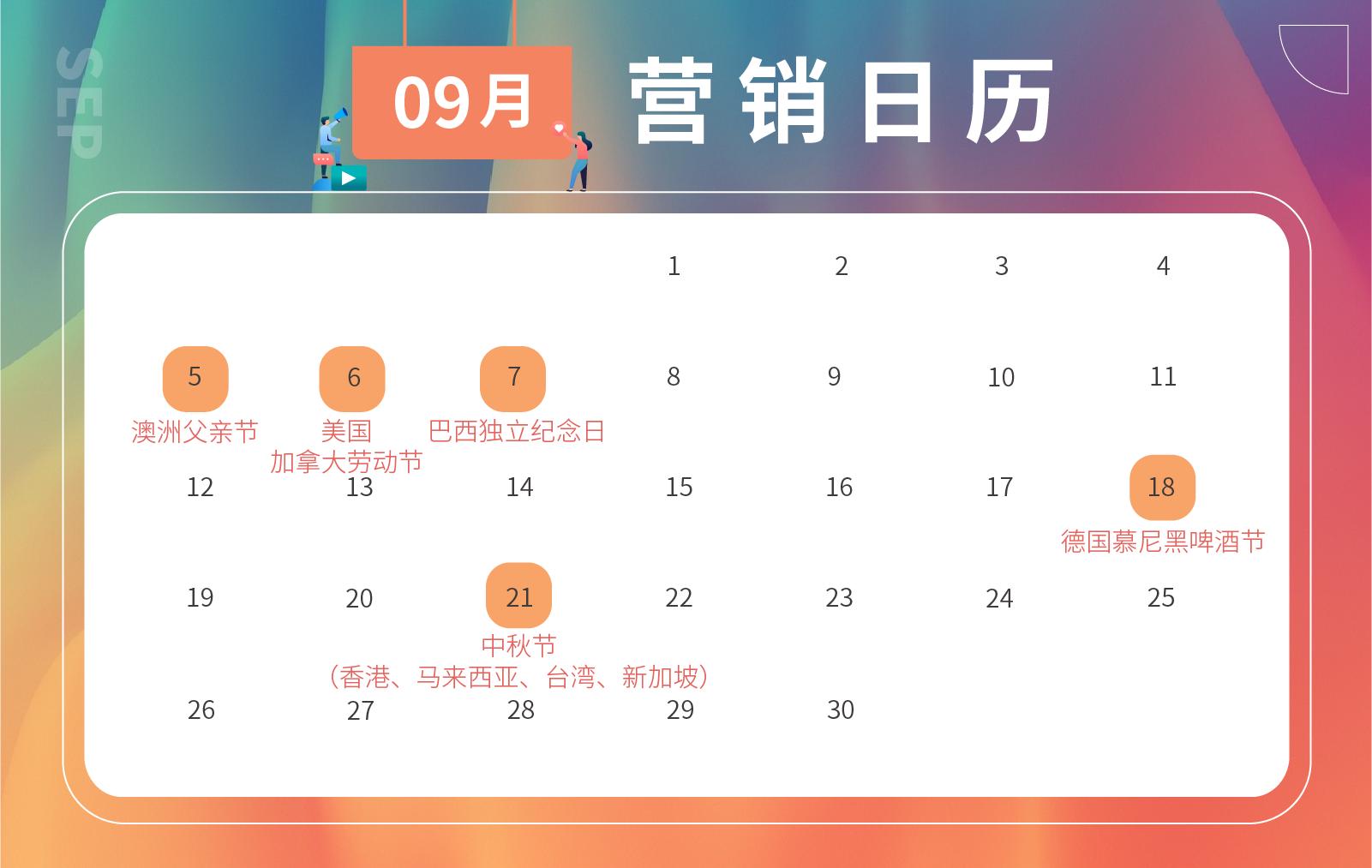 跨境人必备2021下半年节日营销日历，蹭热点攻略请收好