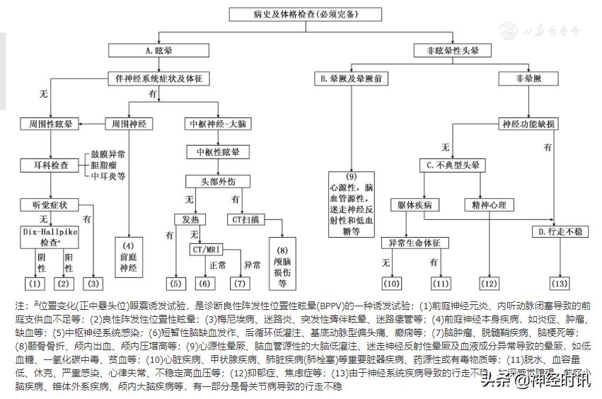 头晕诊断思路流程图,头晕眩晕护理诊断问题