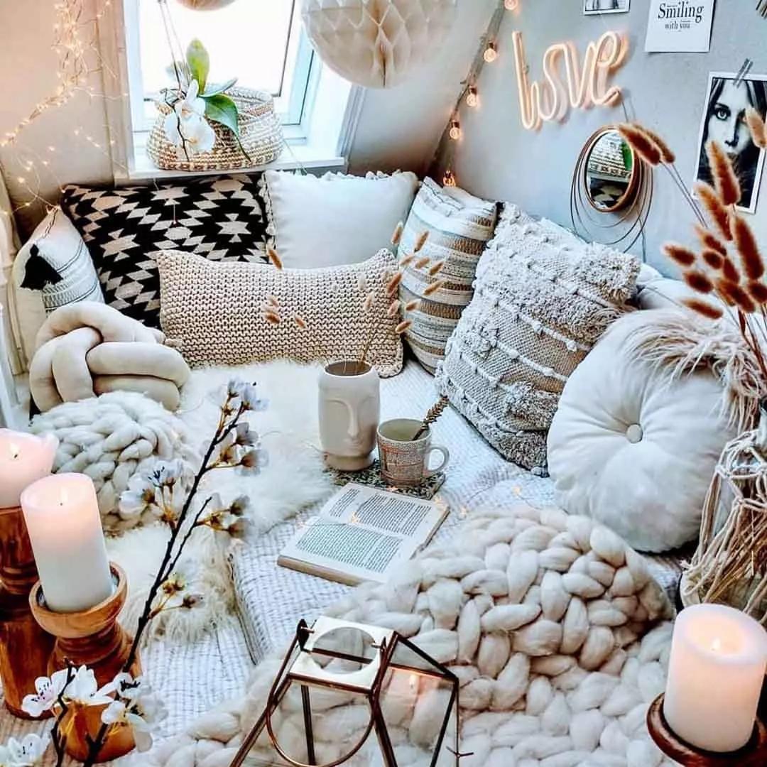 冬天取暖，卧室要选对抱枕、地毯，30张ins美图拿去抄
