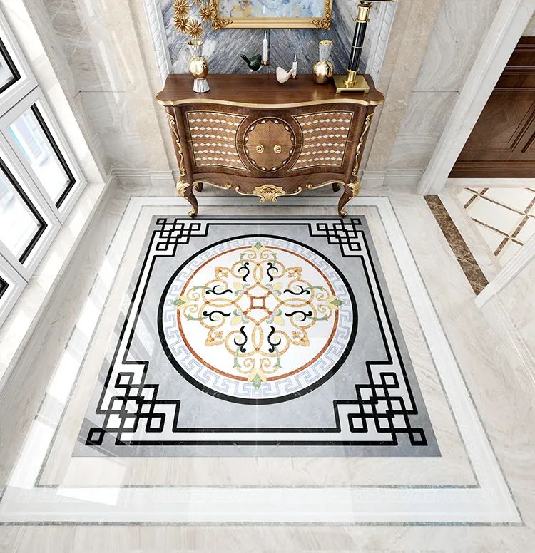 大理石水刀拼花现代,大理石水刀拼花现代风格效果