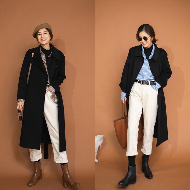 经典黑色大衣怎样搭,黑色大衣的各种穿搭介绍