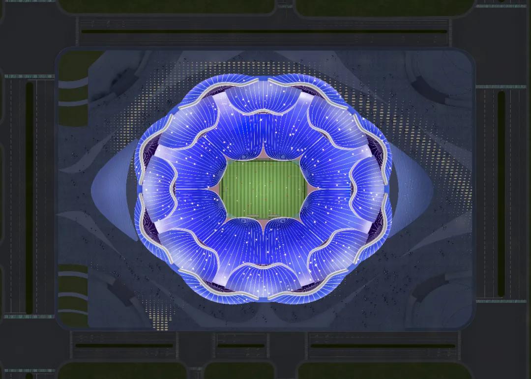 广州恒大莲花足球场,广州恒大足球场建造图