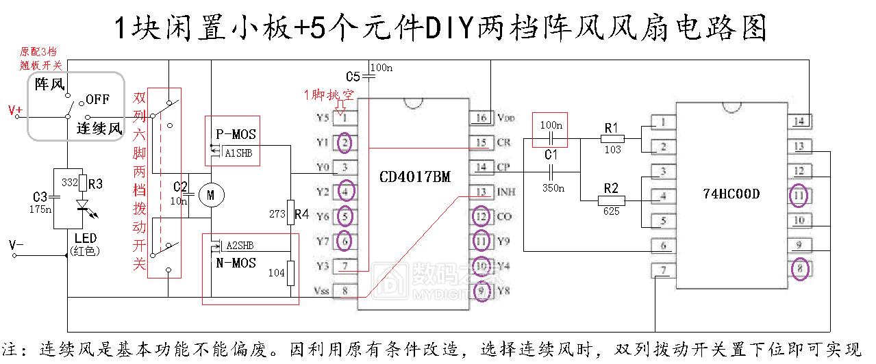 diy电路制作小手工风扇,自己动手改装usb风扇