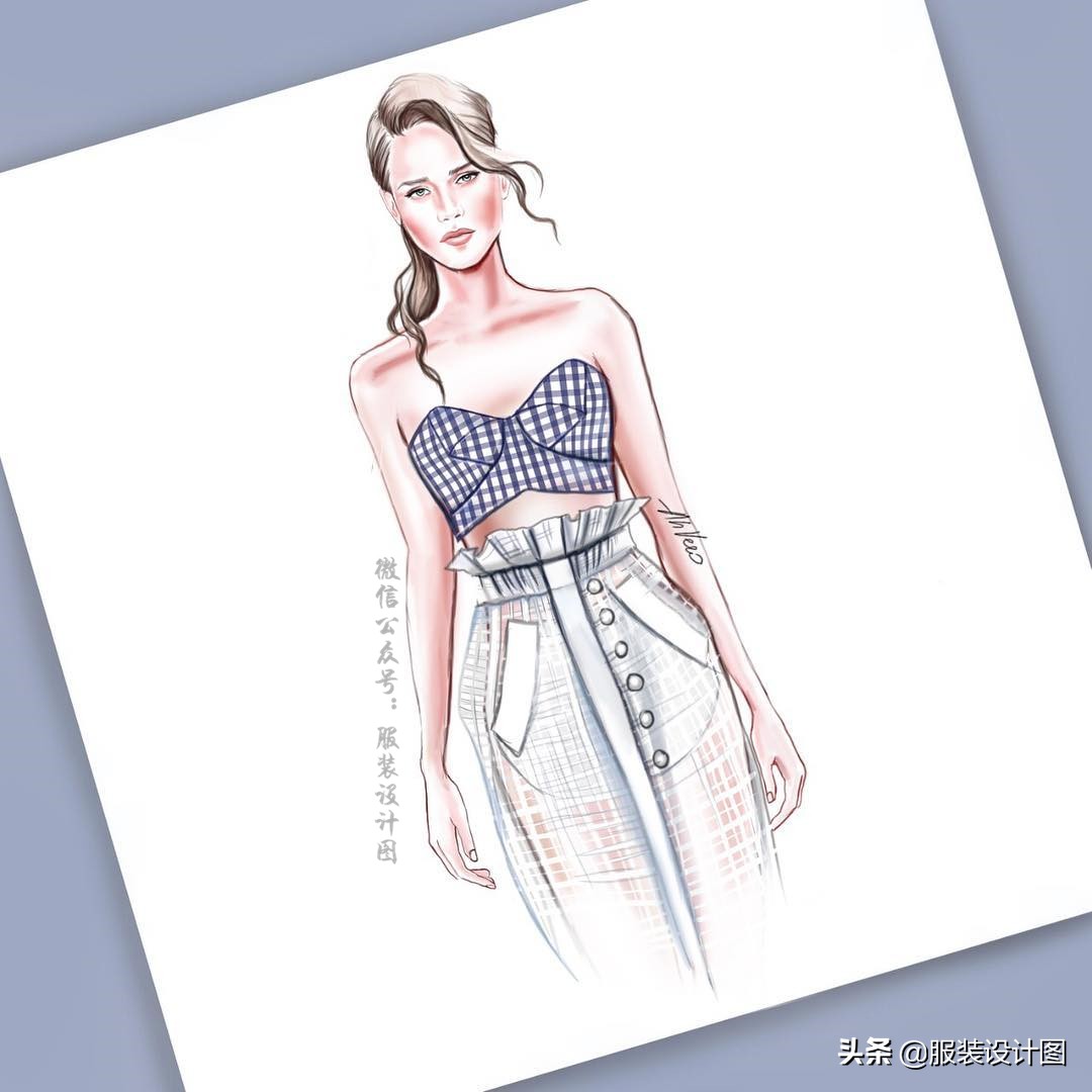 服装设计时装画教学procreate,procreate画服装设计图教程