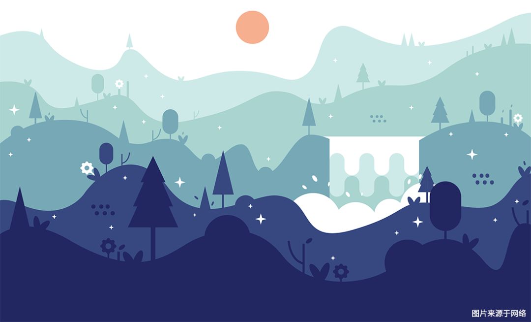 扁平风插画入门教程,cdr扁平风景插画教程