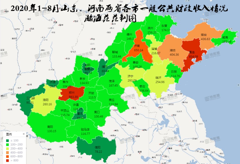 2020河南省各地市税收收入排名,2020河南全省18地市财政收入排名