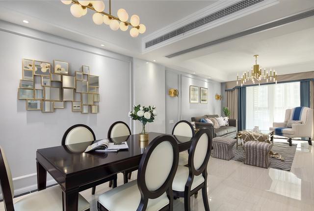 极简轻奢一面空白墙装饰,现代简约风拼色客厅背景墙效果图