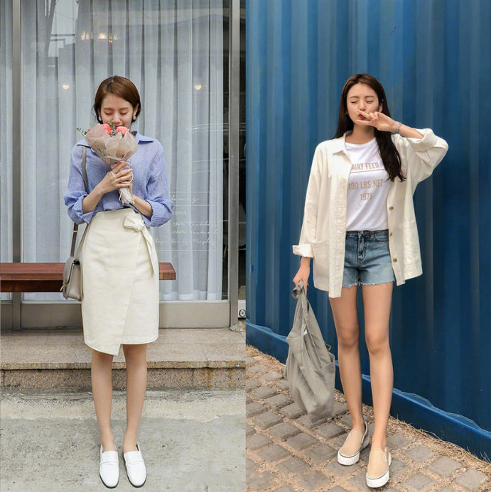 温婉清新的夏季韩风穿搭look,韩风加清新风的穿搭冬季女