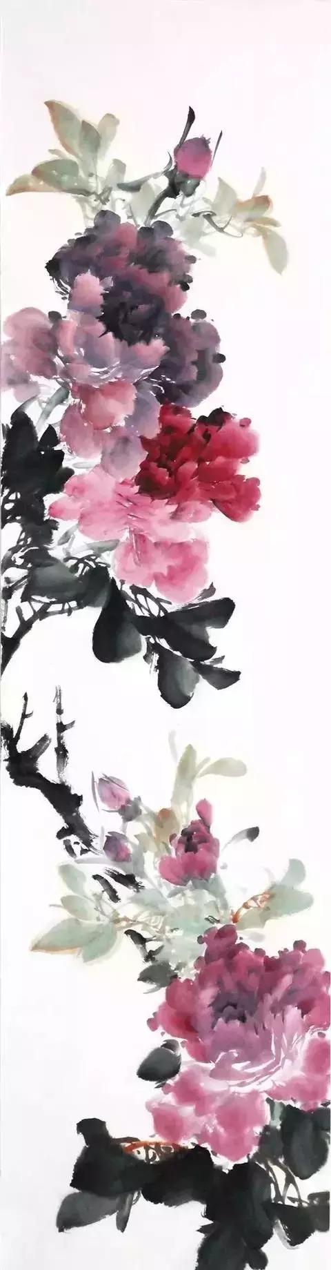 写意牡丹三种画法,王雪涛写意牡丹画法及调色技巧