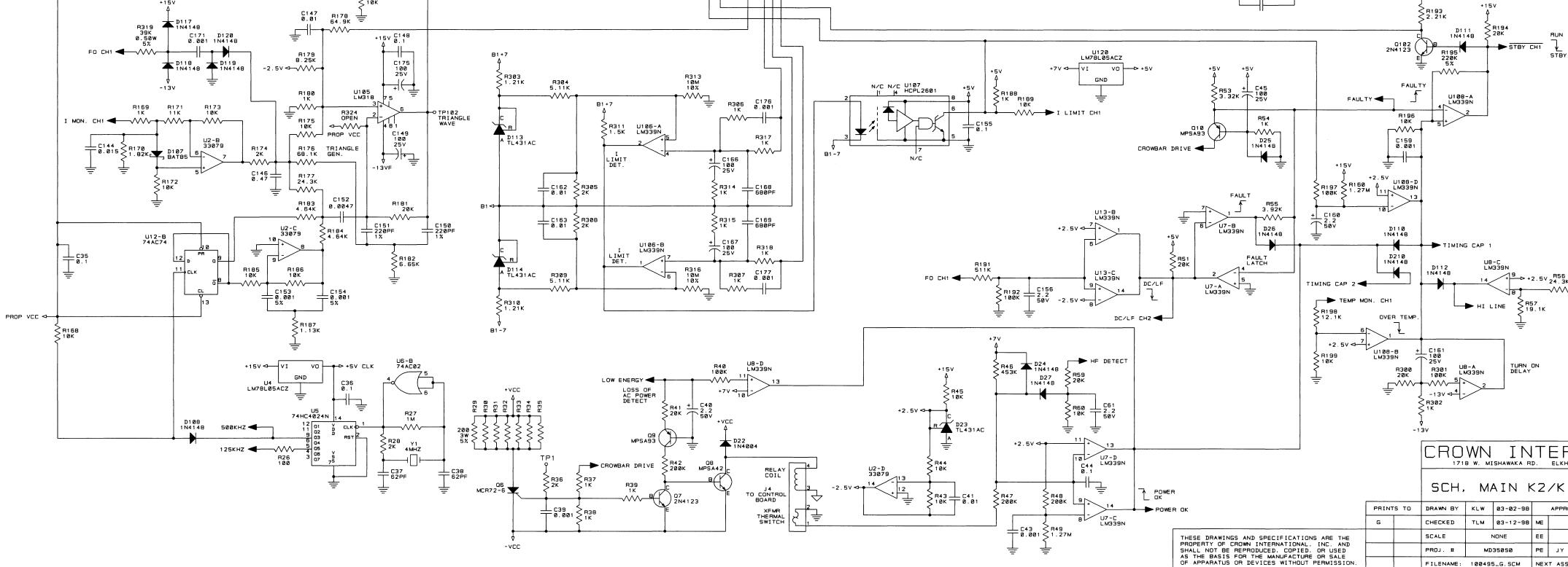 今天分享皇冠crownK2专业功放维修手册