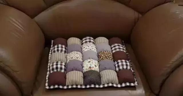 泡芙花坐垫编织初学者,布艺泡芙坐垫制作教程