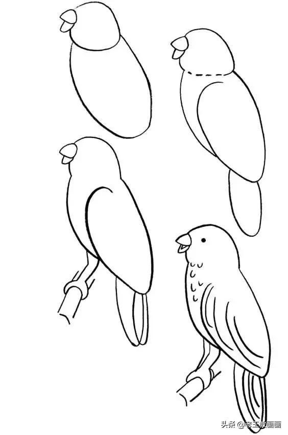 画开心的喜羊羊简笔画3秒学会,幼儿园简笔画小燕子3秒学会