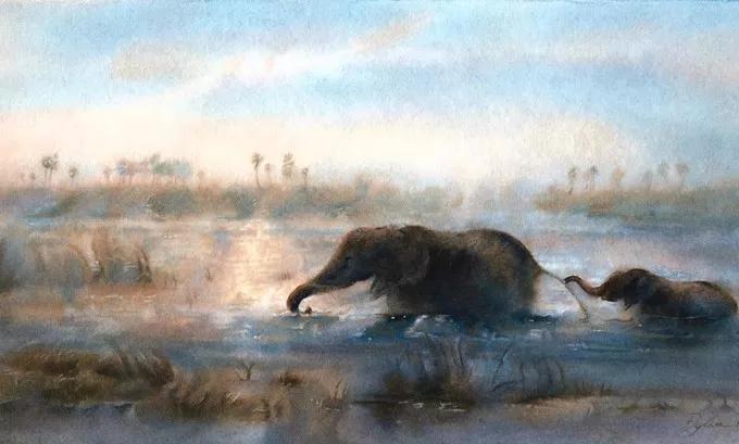 异域奇境、恍如隔世,迪兰·斯科特·皮尔斯的水彩画,真的超美