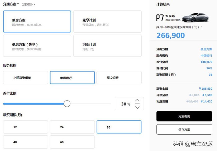 小鹏电池租赁配置优惠,小鹏租赁价格