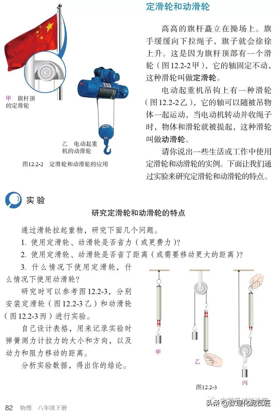 寒假八年级物理预习教辅,人教版八年级下册物理预习笔记