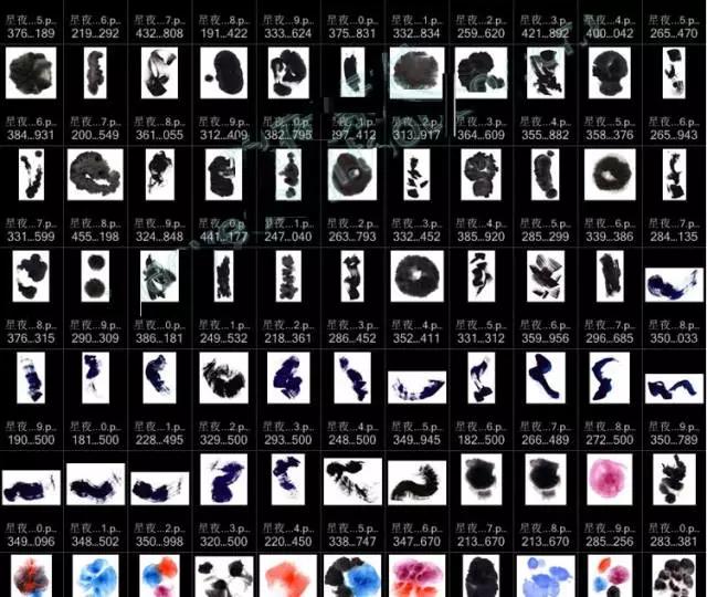 水墨笔刷免抠图,110款中国风水墨ps笔刷