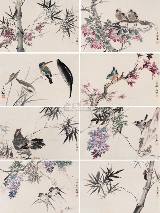 柳子谷花鸟作品大全,柳子谷花鸟精品图片