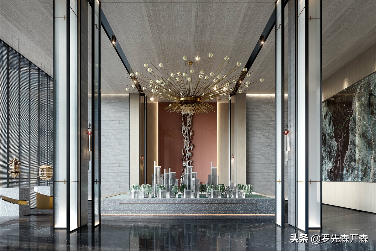 中山大信海岸花园营销中心装修设计实景——素净淡雅