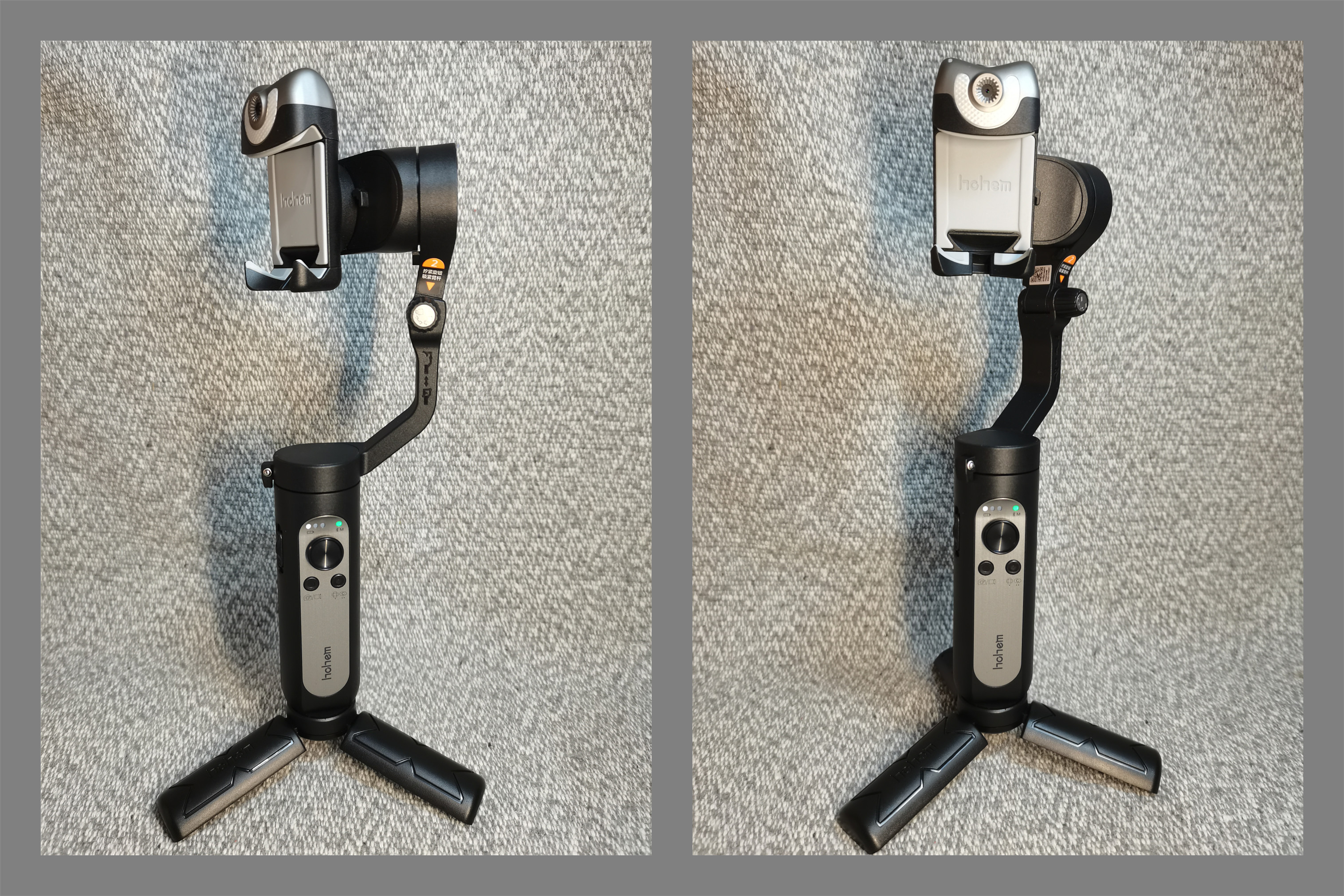 视频聊天还费力举着手机？用浩瀚V2手机云台，稳定、补光、跟人走