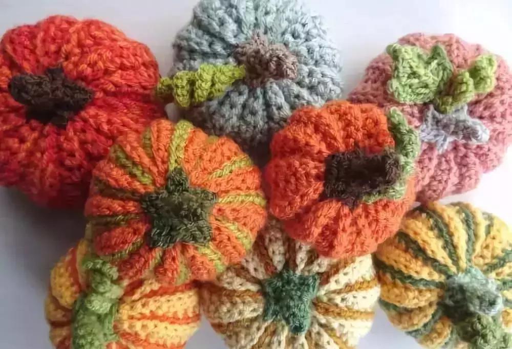 中号南瓜的钩织全教程,各种小南瓜钩织教程