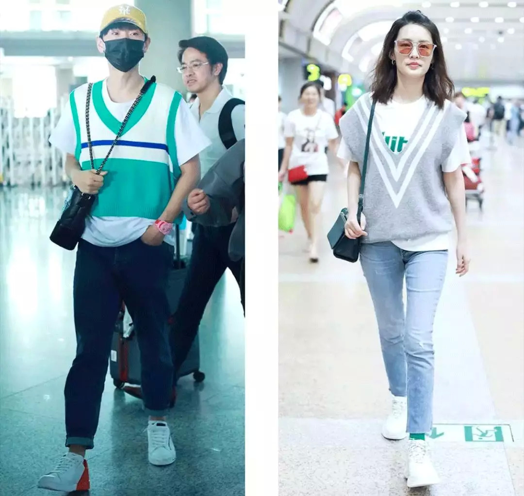 周冬雨刘雯同款毛衣,大表姐刘雯同款绿色开衫毛衣