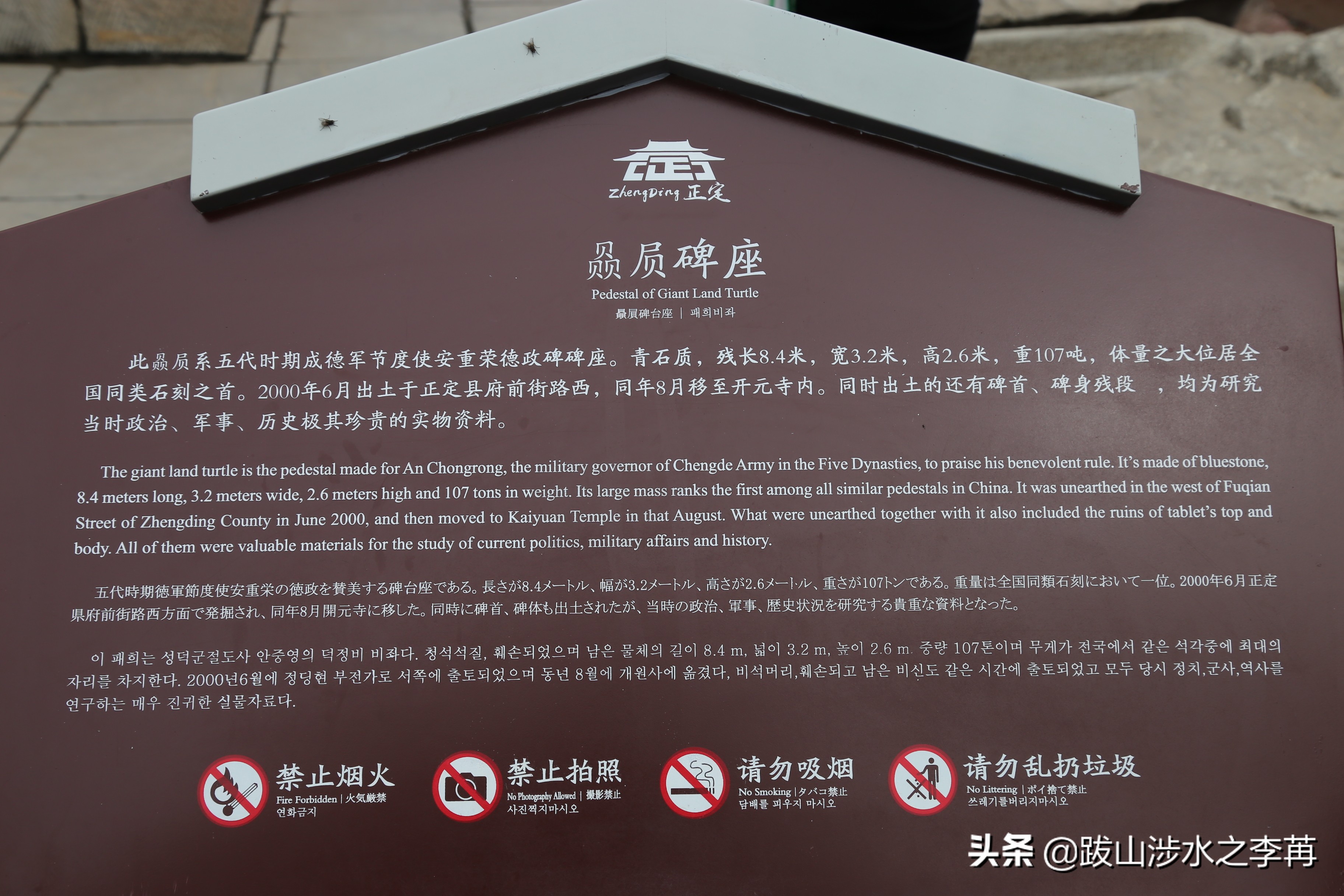 正定开元寺赑屃碑,开元寺赑屃出土视频