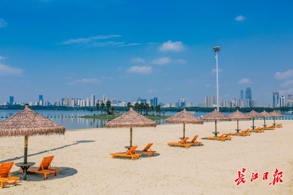 阳光、沙滩、遮阳伞......一起去东湖沙滩浴场清凉一夏